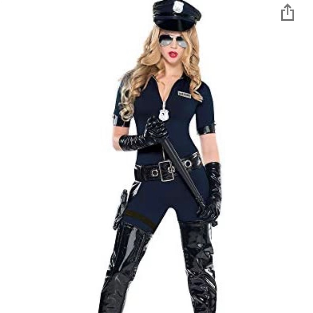 Stop Traffic Sexy Police Officer Cop Complete Costume Women’s S 2-4 M 6-8 NEW